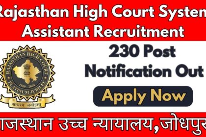 Rajasthan High Court System Assistant